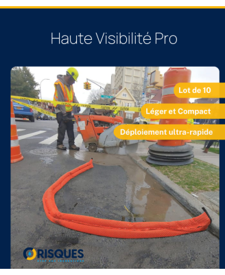 10 Boudins "Haute Visibilité Pro" anti-inondations Quickdam