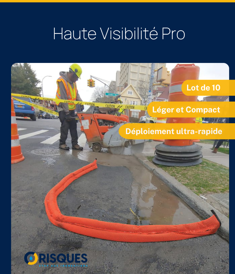 10 Boudins "Haute Visibilité Pro" anti-inondations Quickdam