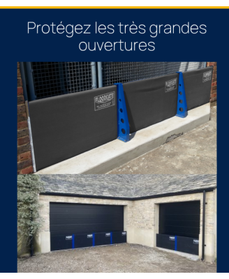 Pied de soutien et ancre au sol Floodgate — poteau de jonction pour grandes ouvertures
