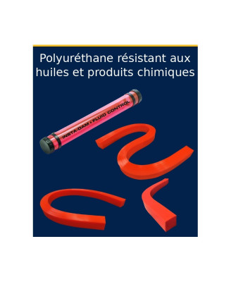 Insta-Dam : polyuréthane résistant aux huiles et produits chimiques, avec tube de rangement